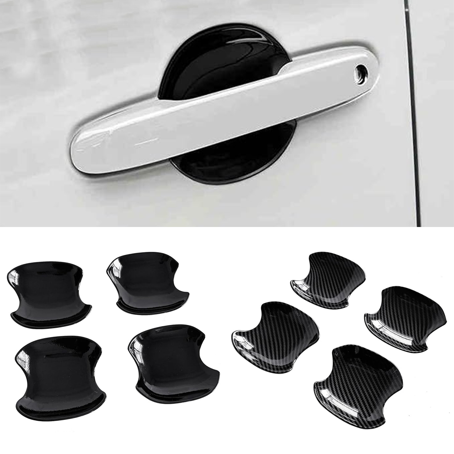 4PCS Car Side Door Handle Bowl Cover Trim For Toyota Grand Highlander 2024 2025/ Lexus GX550 2024 2025